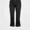 Jeans capri court à taille haute