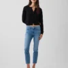 Jeans capri taille basse