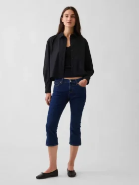 Jeans capri taille basse