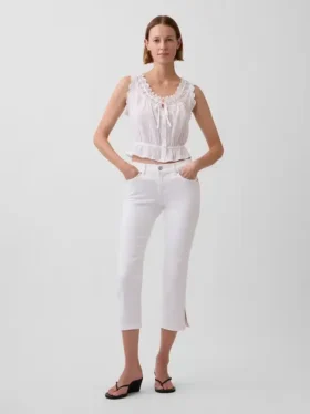 Jeans capri taille basse