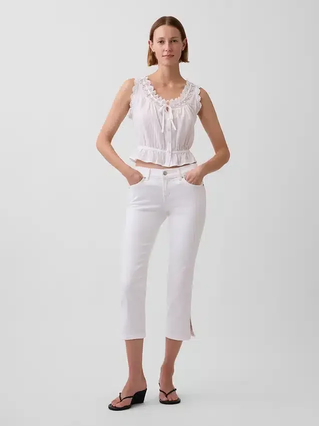 Jeans capri taille basse