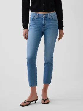 Jeans capri taille basse