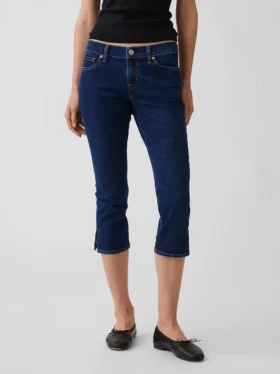 Jeans capri taille basse