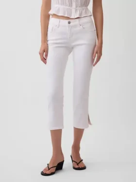 Jeans capri taille basse