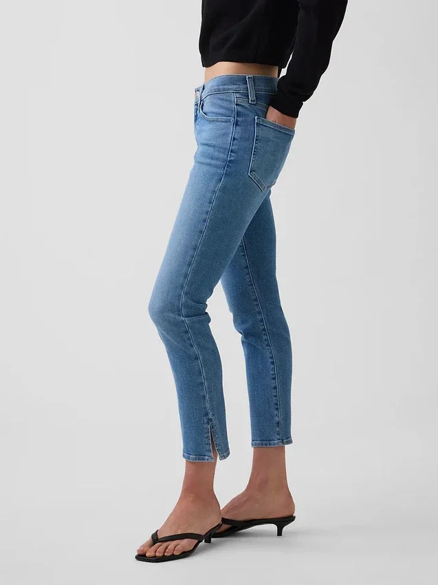 Jeans capri taille basse