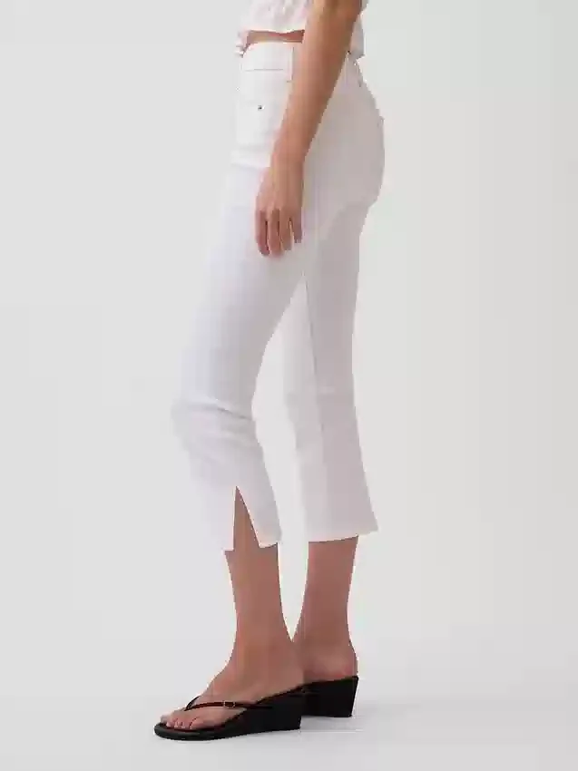 Jeans capri taille basse