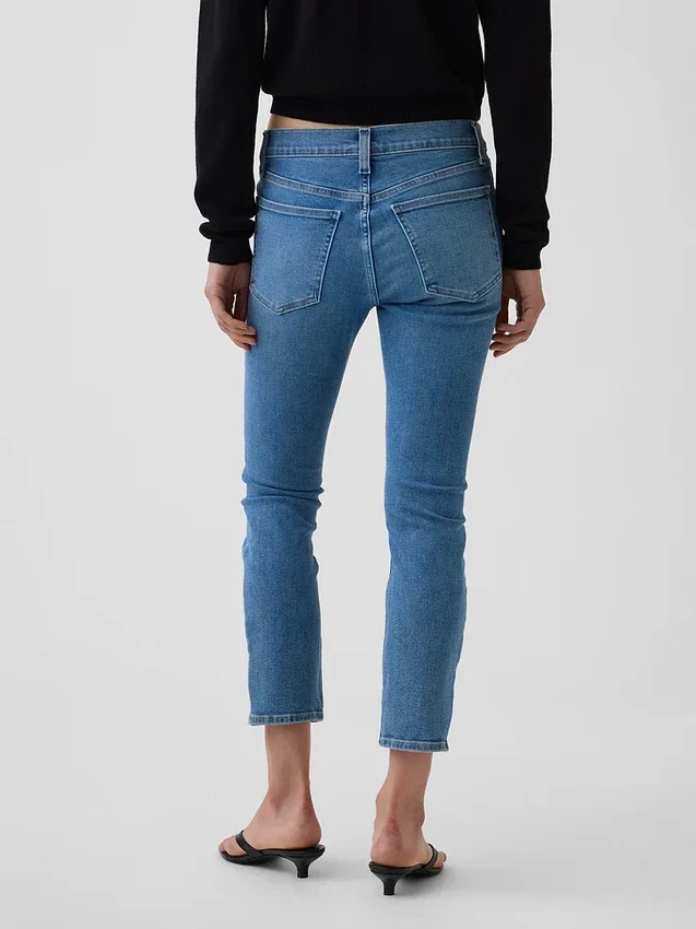 Jeans capri taille basse