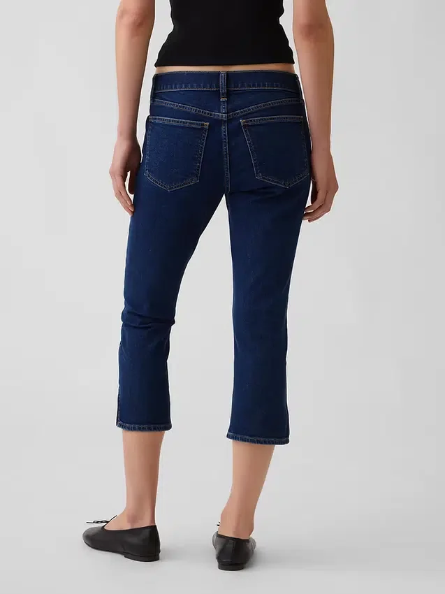 Jeans capri taille basse
