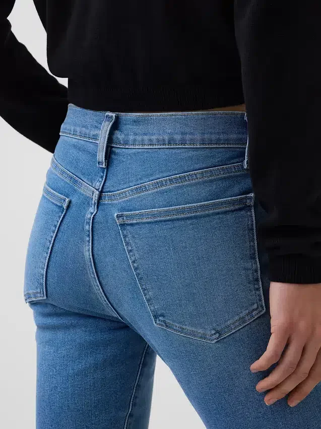 Jeans capri taille basse