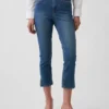 Jeans capri taille haute