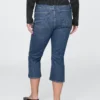 Jeans capri taille haute