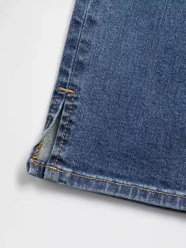 Jeans capri taille haute