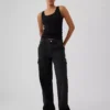 Jeans cargo ample taille moyenne style années 90