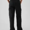 Jeans cargo ample taille moyenne style années 90