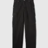 Jeans cargo ample taille moyenne style années 90