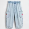 Jeans cargo à taille haute et à enfiler « Strawberry » pour Bébé & Enfant