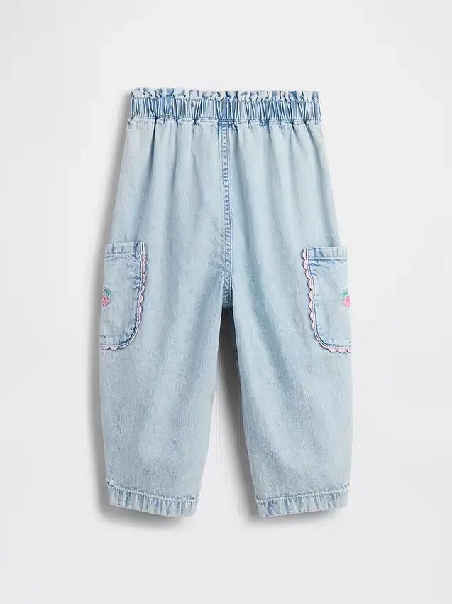 Jeans cargo à taille haute et à enfiler « Strawberry » pour Bébé & Enfant