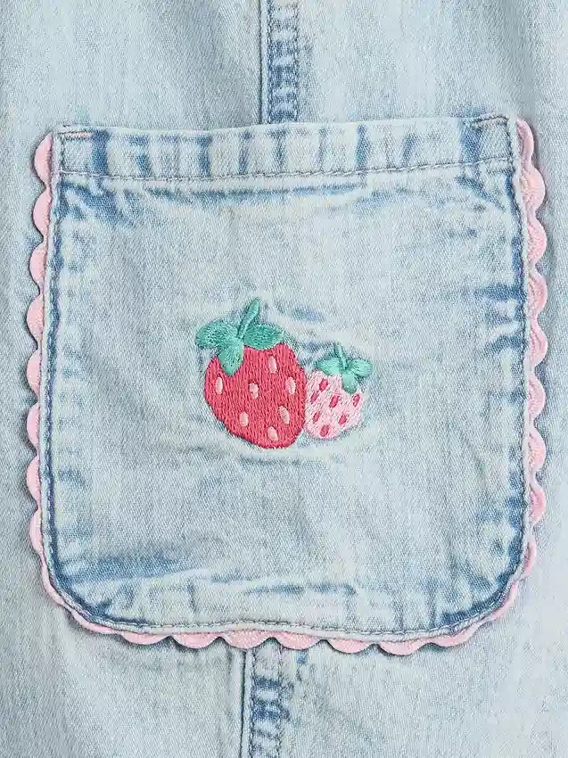 Jeans cargo à taille haute et à enfiler « Strawberry » pour Bébé & Enfant
