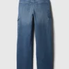 Jeans cargo taille haute à jambes larges