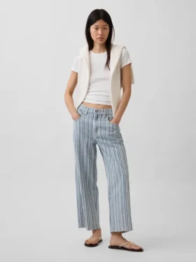 Jeans court décontracté à taille basse