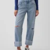 Jeans court décontracté à taille basse