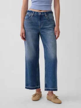 Jeans court décontracté à taille basse