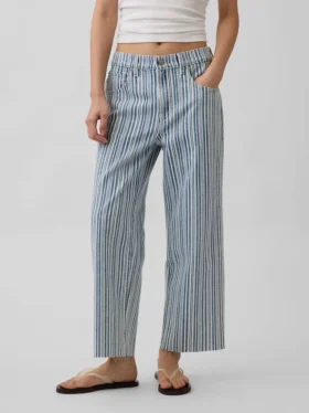 Jeans court décontracté à taille basse