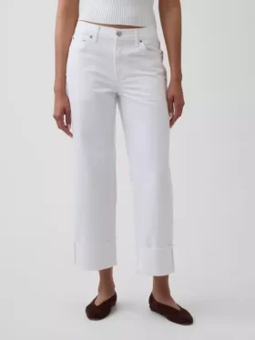 Jeans court décontracté à taille basse