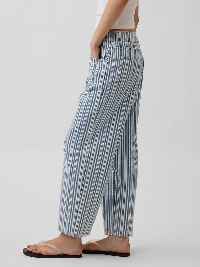 Jeans court décontracté à taille basse