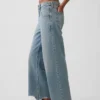 Jeans court décontracté à taille basse