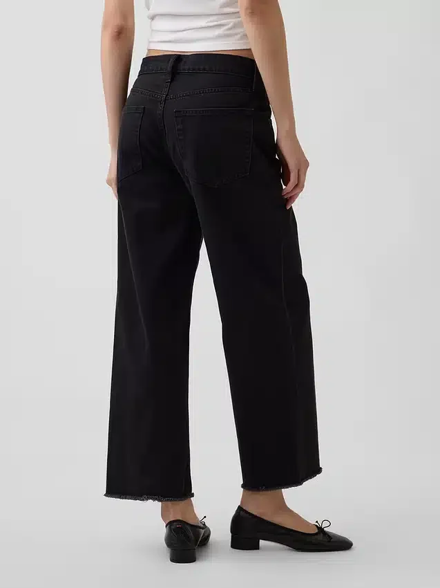 Jeans court décontracté à taille basse