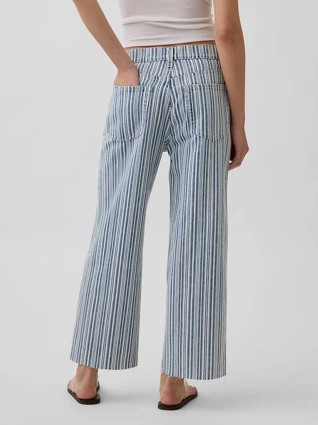 Jeans court décontracté à taille basse