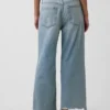 Jeans court décontracté à taille basse