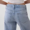 Jeans court décontracté à taille basse