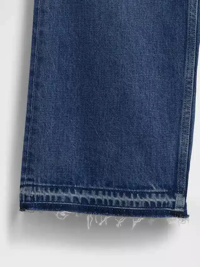 Jeans court décontracté à taille basse