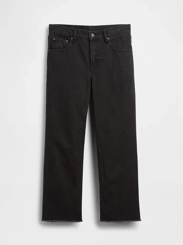 Jeans court décontracté à taille basse