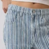 Jeans court décontracté à taille basse