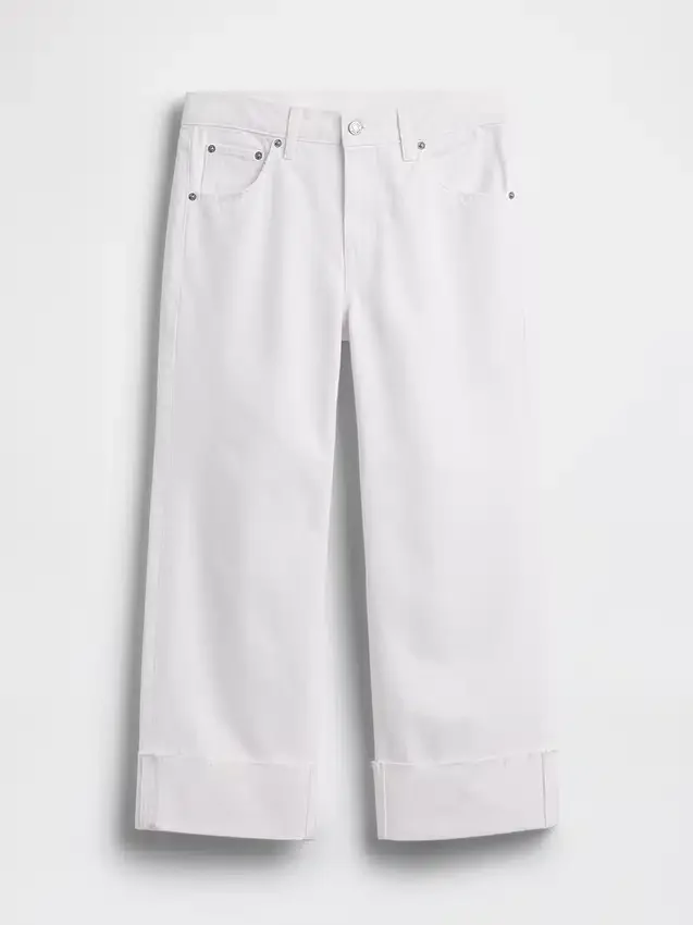 Jeans court décontracté à taille basse