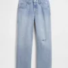 Jeans court décontracté à taille basse
