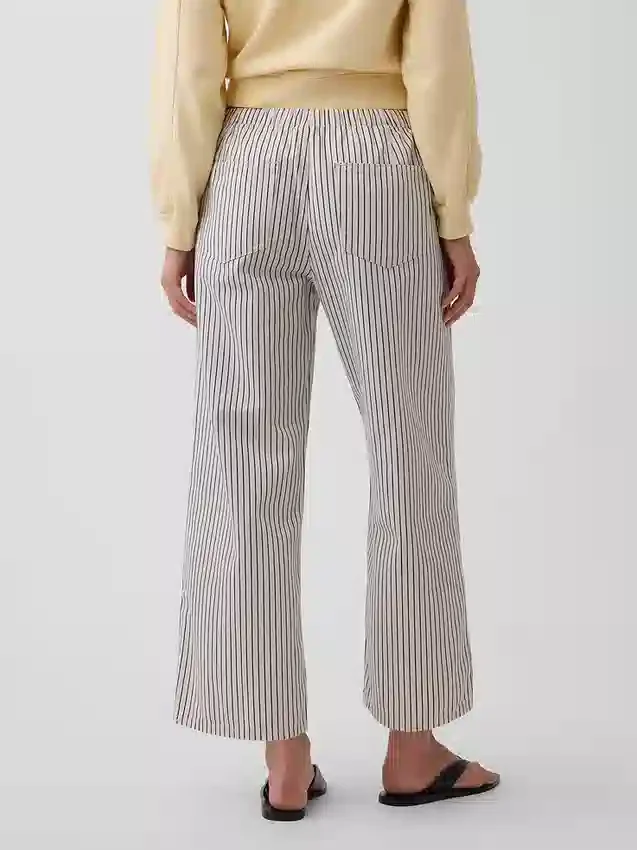 Jeans court à rayures, taille basse, coupe ample et décontractée, style années 90