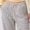 Jeans court à rayures, taille basse, coupe ample et décontractée, style années 90