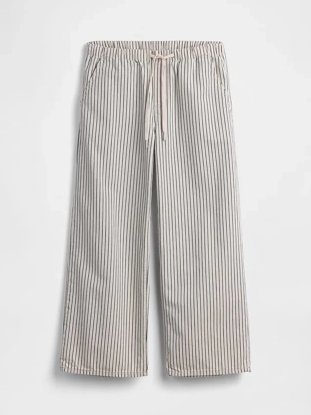 Jeans court à rayures, taille basse, coupe ample et décontractée, style années 90
