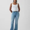 Jeans Curvy taille basse, long et ajusté