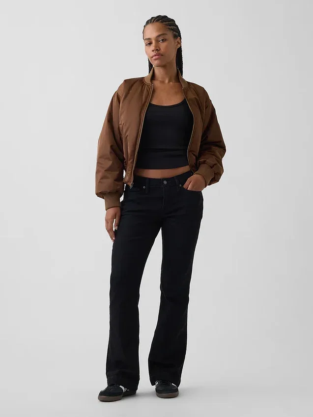 Jeans Curvy taille basse, long et ajusté