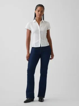 Jeans Curvy taille basse, long et ajusté