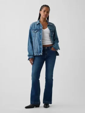 Jeans Curvy taille basse, long et ajusté