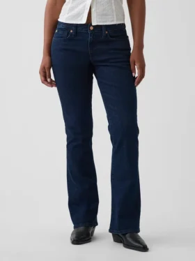 Jeans Curvy taille basse, long et ajusté