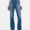 Jeans Curvy taille basse, long et ajusté