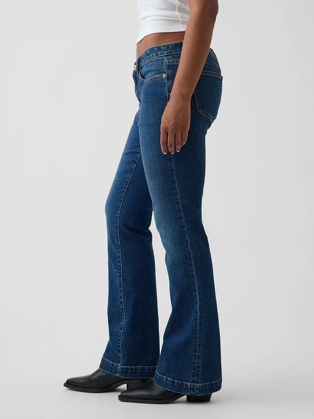 Jeans Curvy taille basse, long et ajusté