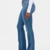 Jeans Curvy taille basse, long et ajusté